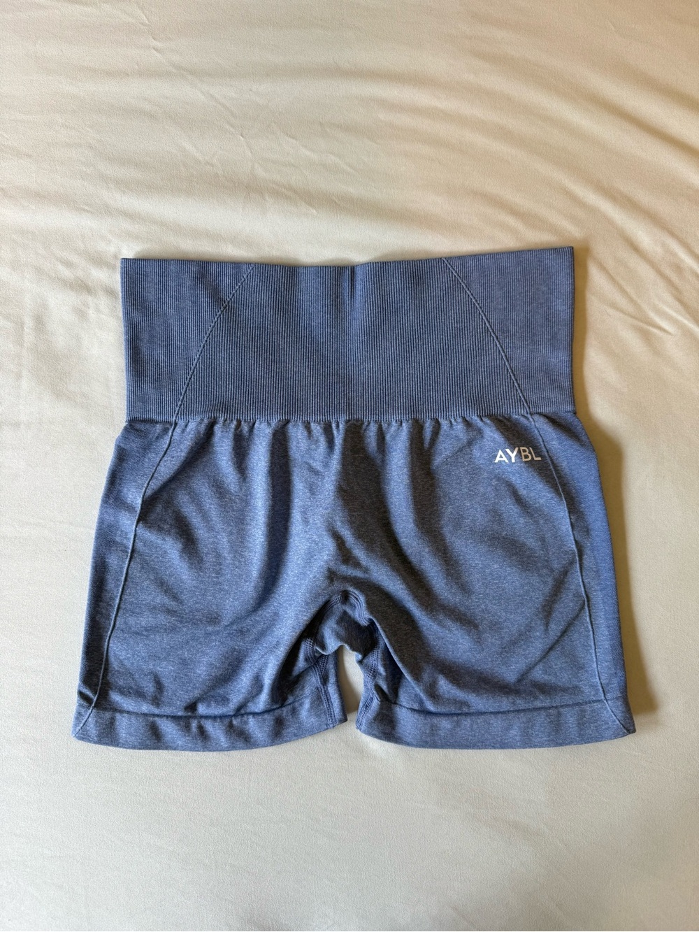 AYBL High-Waist Empower Seamless Shorts in Slate Blue Women’s Small - Picture 2 of 12